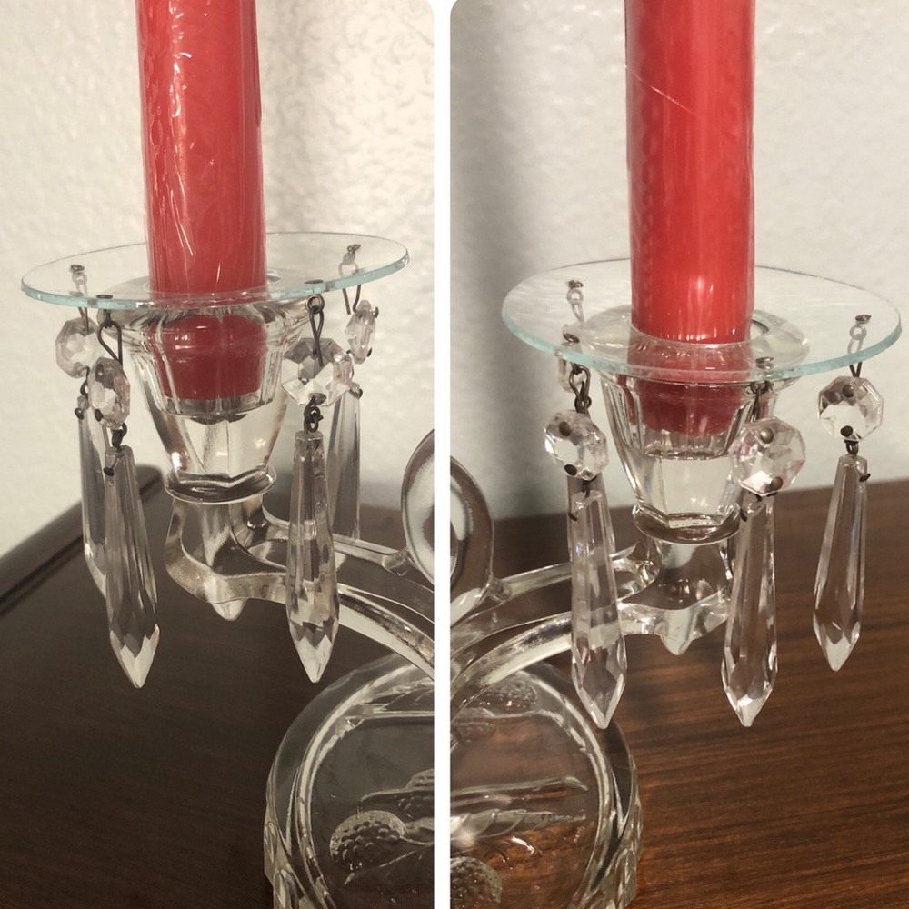 SET OF TWO VINTAGE CHANDELIER BOBECHES